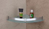 Brass Wall Mounted Bathroom Corner Shelves With Frosted And Toughen Glass Vgc-08 - Feature: High Quality
