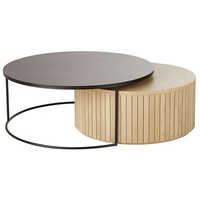 Designer Center Table - High-quality Wood And Metal, Various Sizes Available, Brown And Black Sophisticated Design