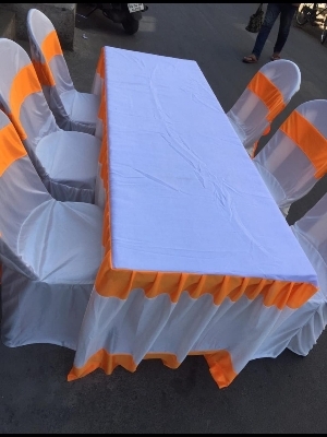 Wedding tent chair covers and table covers