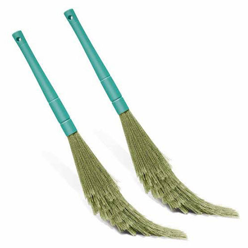 Plastic Grass Broom 250 Gram - Color: Green