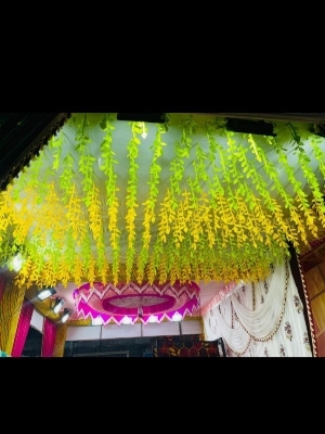 Wedding flower ceiling Shamiyana tent