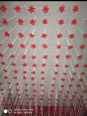 Wedding Ribbon Flower Shamiyana Ceiling Tents - Occasion: Valentines Day