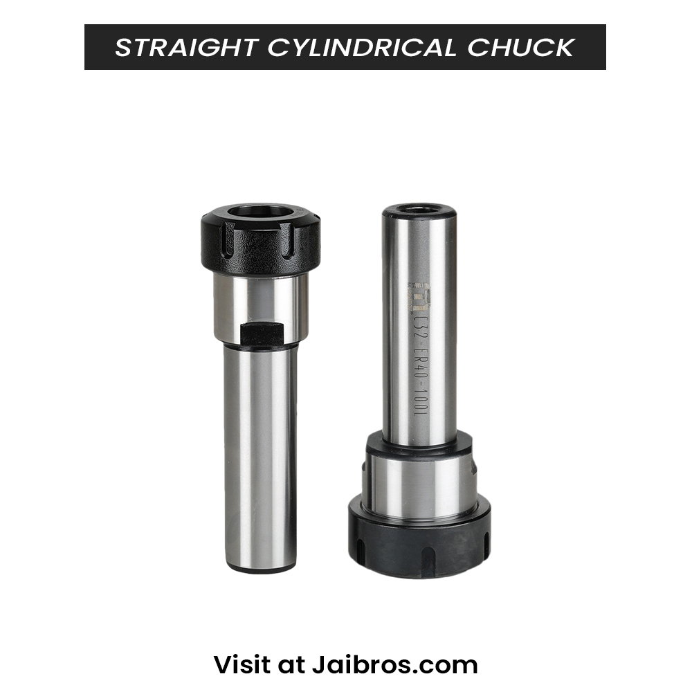 Straight Cylindrical Chuck - Color: Silver & Black