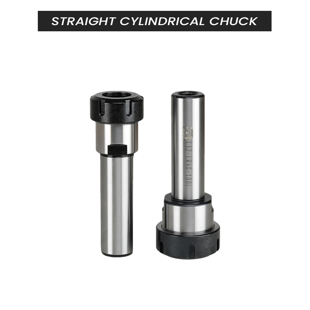 Straight Cylindrical Chuck - Color: Silver & Black