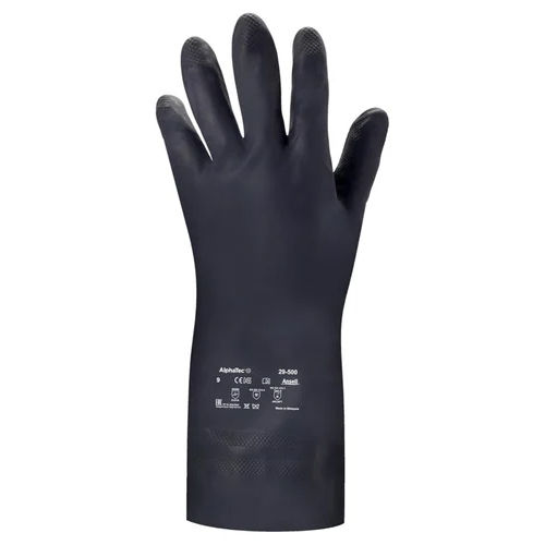 29-500 Latex Neoprene Blend Chemical Resistance Gloves - Color: Black