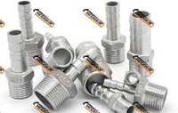 Hose Fitting Case - Stainless Steel | Silver, Manual Control, Oil Cooling System, High Efficiency For Backhoe Loaders, Earthmovers & Hydraulic Breakers