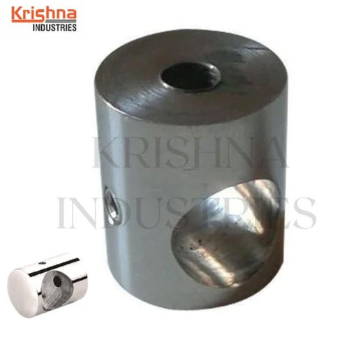 Stainless Steel Railing Pipe Holder - Color: Silver