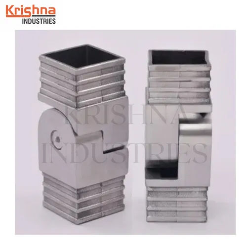 Stainless Steel Adjustable Square Elbow - Color: Silver