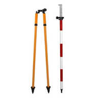 Survey Prism Poles - Color: Red/while/blue