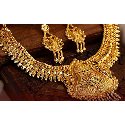 Modern Gold Plated Jewellery Necklace Set