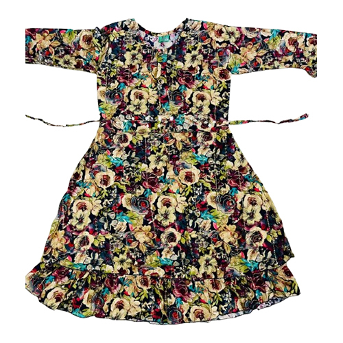 Girls Floral Print Shift Dress