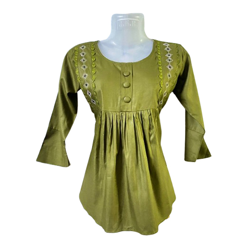 Ladies Mehendi Color Kurtis
