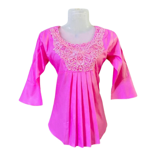 Ladies Pink Short Kurtis
