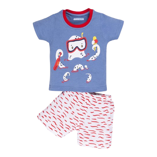 Kids Girls Printed T-Shirt With Shorts