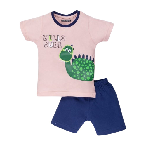 Kids Girls Printed T-Shirt With Shorts
