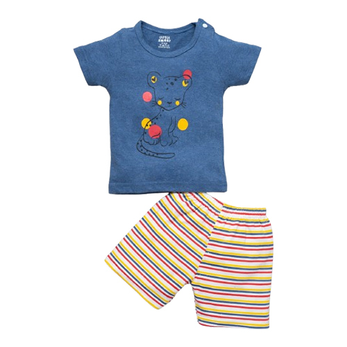 Kids Girls Printed T-Shirt With Shorts