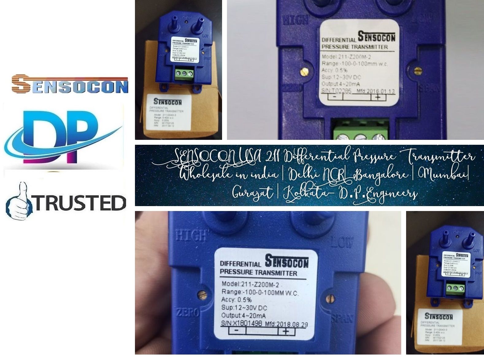 Sensocon USA 211-D040I-3 Differential Pressure Transmitter From Naidupalem Nellore (AP)