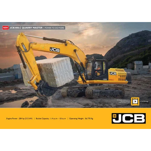 Jcb 380Lc Quarry Master Excavator - Color: Yellow