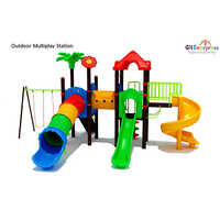 Outdoor Multiplay Station - Frp & Metal, Standard Size For Kids Age 3-12 Years | Fun And Engaging Playtime Activities
