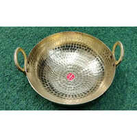 Pure Brass Kadai - Color: Golden