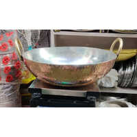 Copper Heavy Kadai With Kalai - Color: Golden