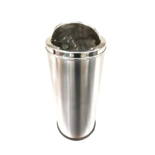 Stainless Steel Office Dustbins - Color: Silver