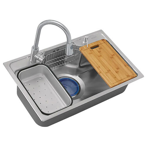 Sierra Multifunctional Kitchen Sink - Color: Silver