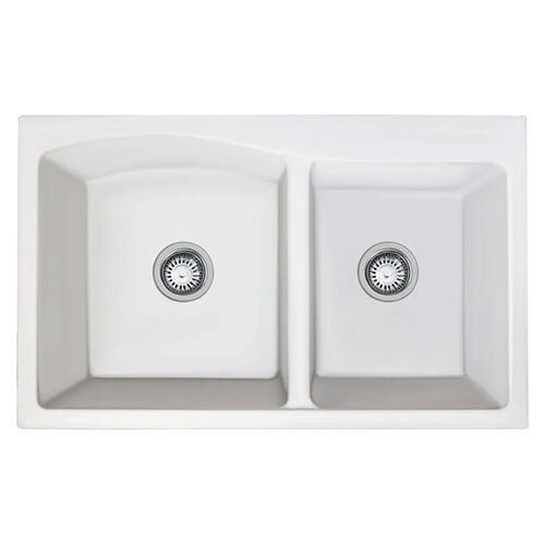 Athena Quartz Kitchen Sink - Color: White