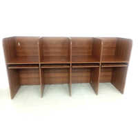 Wooden Computer Table - 4x3 Feet | Durable, High-Quality Material, Plain Finishing, Brown Color, Indoor Use