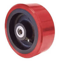 Pallet Truck Wheel - Plastic Material, Powder Coated Finish, Red Color | Industrial Use, Durable And Reliable Performance