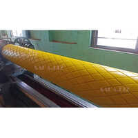 Diamond Grooved Polyurethane Roller - Color: Yellow