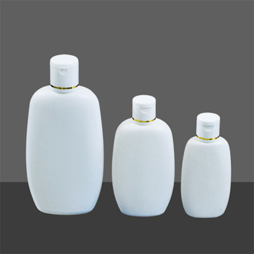 Oval Shape Shampoo Bottle - Color: White