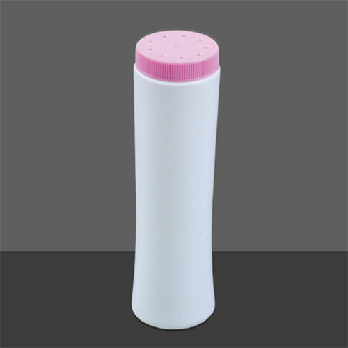 Round Shape Body Talc Bottle - Color: White