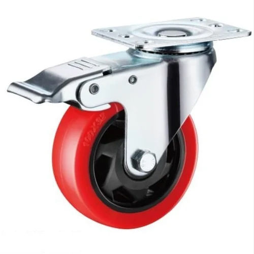 Pu Trolley Wheel - Color: Red