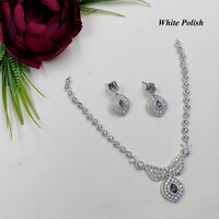 Shiny American Diamond Necklace Set