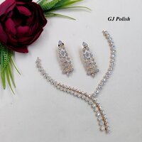 New Stylish  Shiny American Diamond Necklace Set