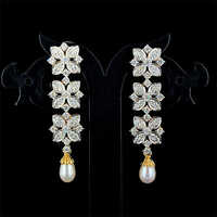 Cvd Diamond Earrings By Sk Diam - Color: Silver