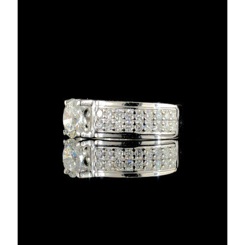 Diamond Ring by SK Diam | 5.47 gms 18KT White Gold | 1.20 Carat Diamond | Timeless Brilliance