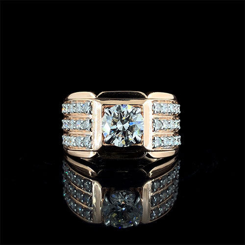 Rose Gold Diamond Ring for Men | SK Diam