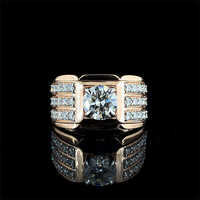 Rose Gold Diamond Ring For Men - Diamond Cut: Excellent