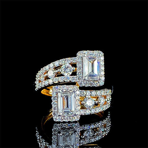 Emerald Diamond Ring - Diamond Cut: Excellent