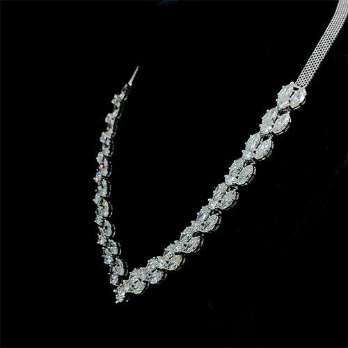 Necklace Crafted By Sk Diam Lab Grown Diamond - Diamond Cut: Excellent