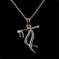 Gold Daimond Designer Pendant - Diamond Type: Synthetic