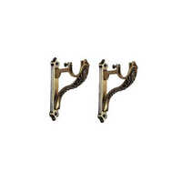 Curtain Holder - Brass Material, Standard Size, Golden Color | Polished Finish, Elegant Design for Sophisticated Interiors