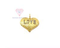 Heart Shape With CZ 18K Gold Plated Handmade Necklace Pendant