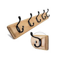 Cast Iron Hanger Hooks - Wood & Metal, Standard Size | Strong, Durable, Wall-mounted Design With Rustic Elegance