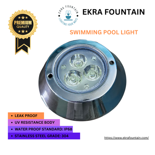 9w 25mm Height And 100mm Diameter Surface Pool Light