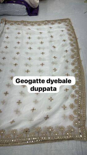 georgette dyeable dupatta