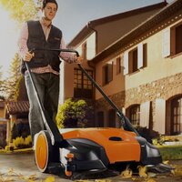 Stihl Sweeping Machine Kg 770 - Durable Heavy-duty Steel, 77cm Cleaning Width, 50l Container Capacity, 13kg Weight | Advanced Dust Control, Ergonomic Design, Versatile Terrain Adaptability