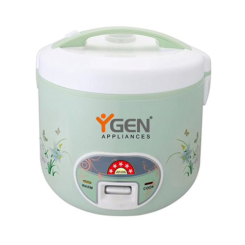 Saffron Rice Cooker - Steel Inner Pot 2.8L Capacity Green Color | Automatic Grade Over Heating Protection On/Off Function 1-Year Warranty